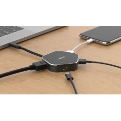 D-Link Dub-M420 Stacja Dokująca Przewodowa Thunderbolt 3 Aluminium, Czarny