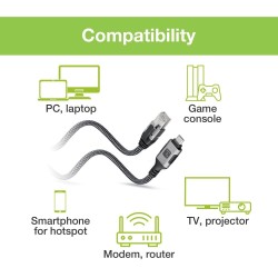Techly Adapter/Kabel Sieciowy Usb-C Na Gigabit Ethernet Rj45 3M