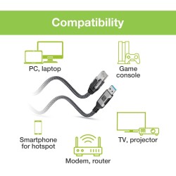 Techly Adapter/Kabel Sieciowy Usb-A Na Gigabit Ethernet Rj45 1M