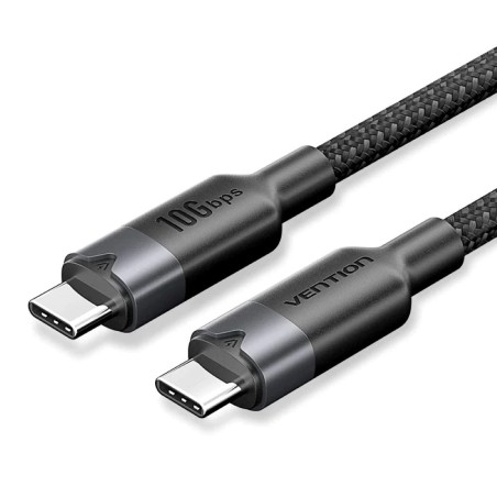 Kabel Usb-C Do Usb-C Vention Usb 3.2 5A 10Gbps 1M Czarny