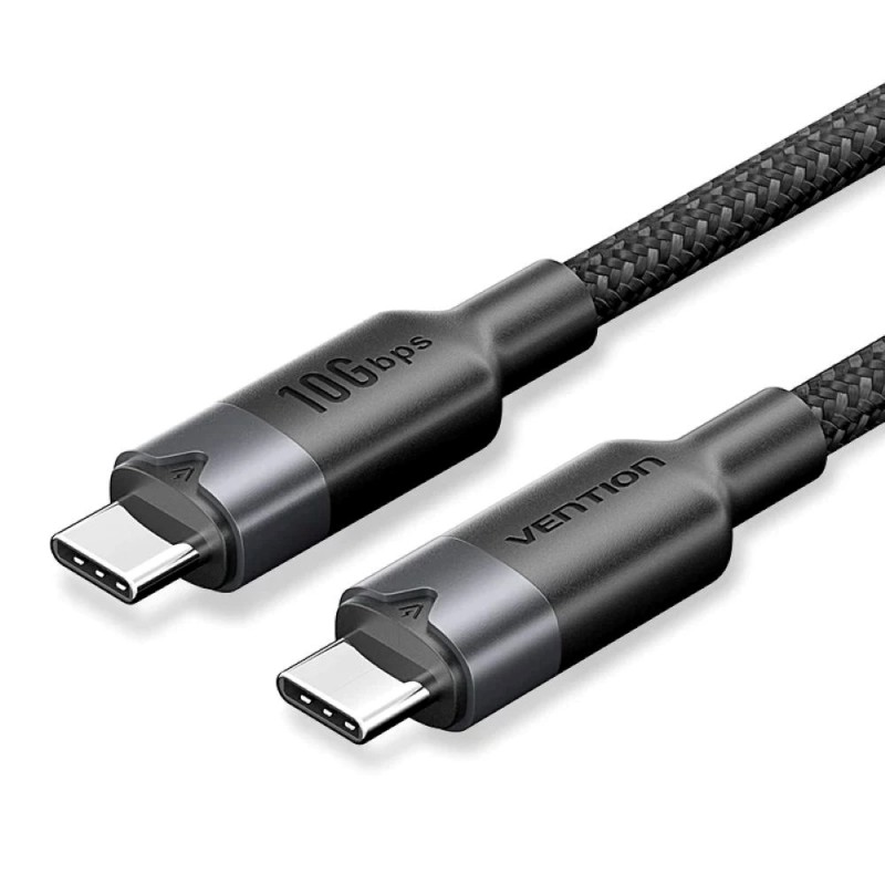 Kabel Usb-C Do Usb-C Vention Usb 3.2 5A 10Gbps 1M Czarny