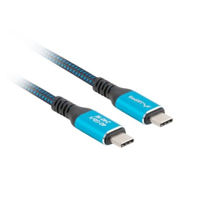 Lanberg Kabel Usb-C M/M Usb4 0.5M 240W 8K 60Hz Czarno-Niebieski