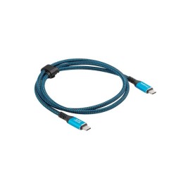 Lanberg Kabel Usb-C M/M Usb4 0.5M 240W 8K 60Hz Czarno-Niebieski