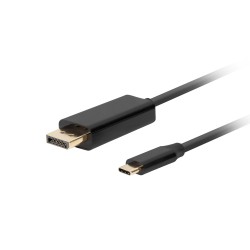 Lanberg Kabel Usb-C(M)- Displayport(M) 3M 4K 60Hz Czarny Ca-Cmdp-10Cu-0030-Bk