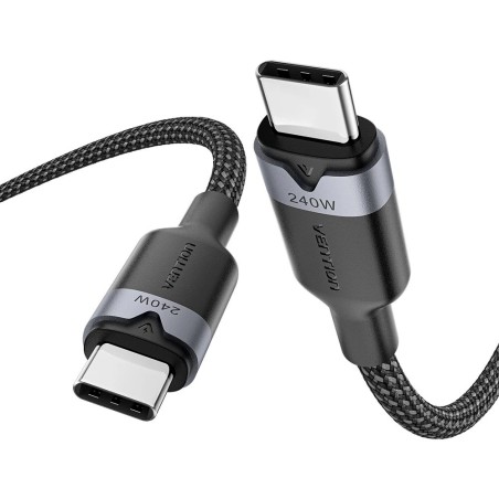 Kabel Usb-C Do Usb-C 2.0 Pd 3.1 Vention 5A 240W 2M Czarny
