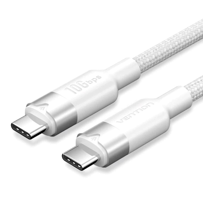 Kabel Usb-C Do Usb-C Vention Usb 3.2 5A 10Gbps 1M Biały