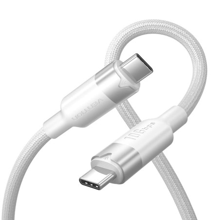 Kabel Usb-C Do Usb-C Vention Usb 3.2 5A 10Gbps 1M Biały