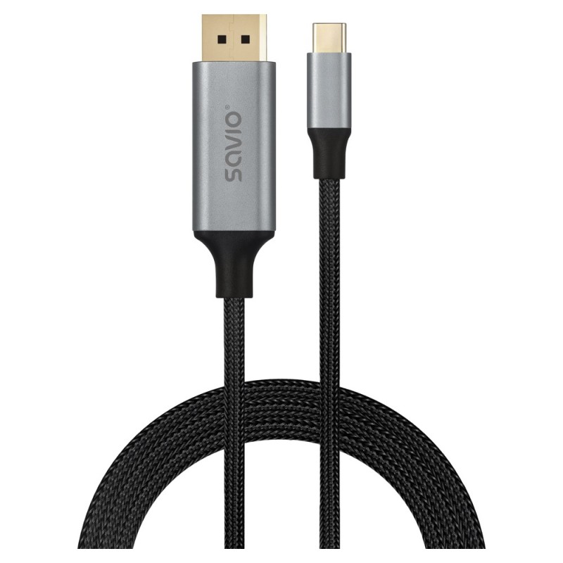 Savio Kabel Usb-C – Displayport 8K 2M 60Hz (Dsc) Cl-208