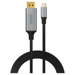 Savio Kabel Usb-C – Displayport 8K 2M 60Hz (Dsc) Cl-208