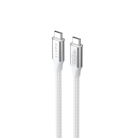 Kabel Havit Typ C-Typ C Cb6290 (Biały/Szary  100Cm)