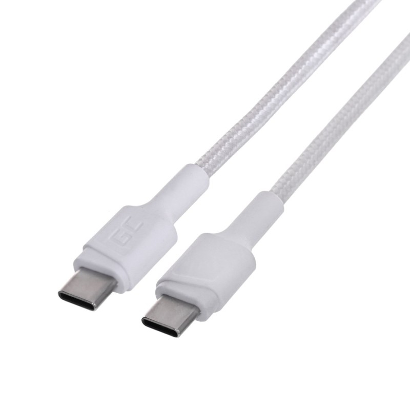 Green Cell Kabel Kabgc29W Gc Powerstream Usb-C - Usb-C 200Cm, Power Delivery 60W, Ultra Charge, Qc 3.0, Biały