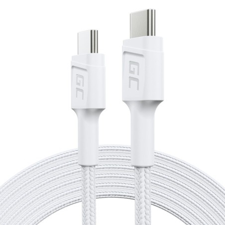 Green Cell Kabel Kabgc29W Gc Powerstream Usb-C - Usb-C 200Cm, Power Delivery 60W, Ultra Charge, Qc 3.0, Biały