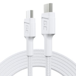 Green Cell Kabel Kabgc29W Gc Powerstream Usb-C - Usb-C 200Cm, Power Delivery 60W, Ultra Charge, Qc 3.0, Biały