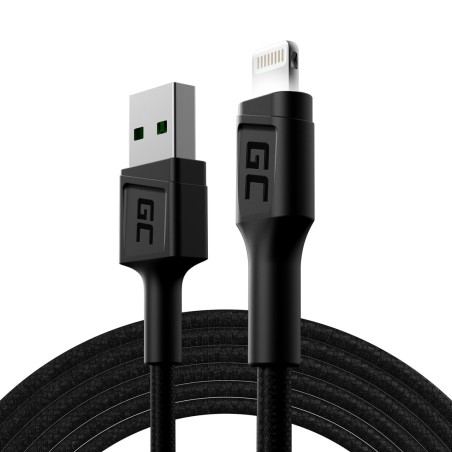 Green Cell Kabel Kabgc12 Gc Ray Usb - Lightning 200Cm, Biały Led, Szybkie Ładowanie