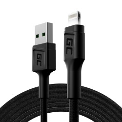 Green Cell Kabel Kabgc12 Gc Ray Usb - Lightning 200Cm, Biały Led, Szybkie Ładowanie