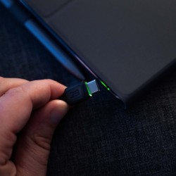 Green Cell Kabel Kabgc06 Gc Ray Usb - Usb-C 120Cm, Zielony Led, Szybkie Ładowanie Ultra Charge, Qc 3.0