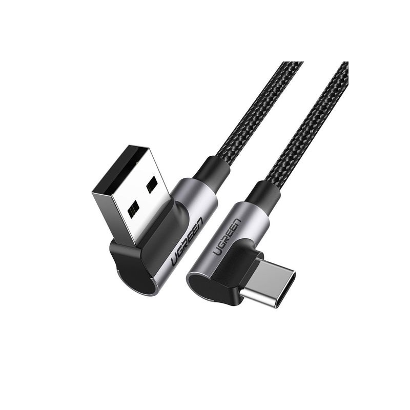Ugreen Kątowy Kabel Usb - Usb Typ C Quick Charge 3.0 Qc3.0 3 A 1M Us176 (Szary)