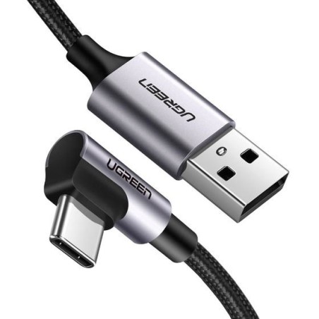 Ugreen Kabel Usb-A (Prosty) / Usb-C (Kątowy) 3A 2M Us284 (Szary)