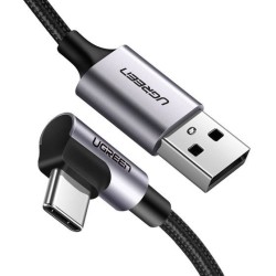 Ugreen Kabel Usb-A (Prosty) / Usb-C (Kątowy) 3A 2M Us284 (Szary)