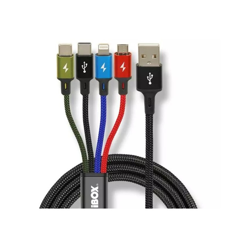 Kabel I-Box Usb 4W1 2Xusb-C, Microusb, Lightning