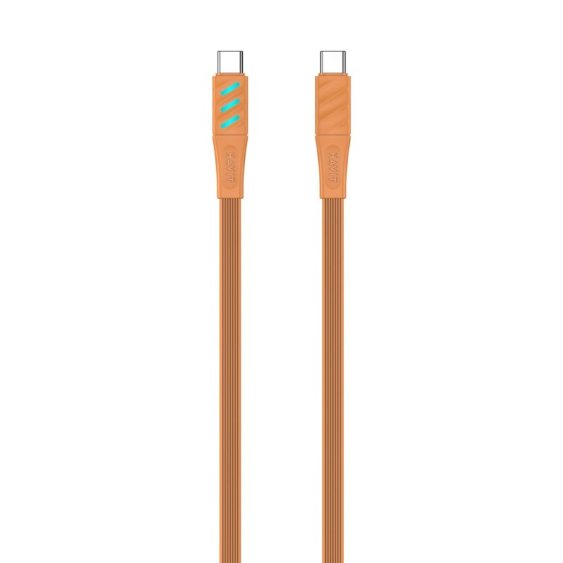 Kabel Do Ładowania Havit Typ C Cb6254 Pomarańczowy
