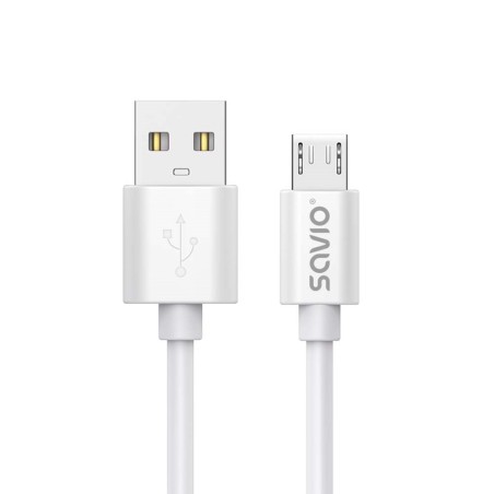 Savio Kabel Usb-A – Micro Usb, 3 M, Biały, Cl-167