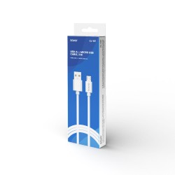Savio Kabel Usb-A – Micro Usb, 3 M, Biały, Cl-167