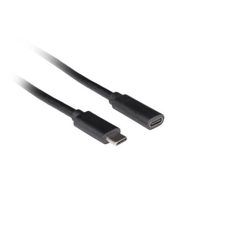 Lanberg Przedłużacz Usb-C M/F 3.1 0.5M Czarny