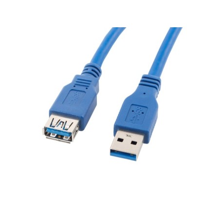 Kabel Lanberg Ca-Us3E-10Cc-0018-B (Usb 3.0 M - Usb 3.0 F  1,8M  Kolor Niebieski)
