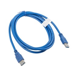 Kabel Lanberg Ca-Us3E-10Cc-0018-B (Usb 3.0 M - Usb 3.0 F  1,8M  Kolor Niebieski)