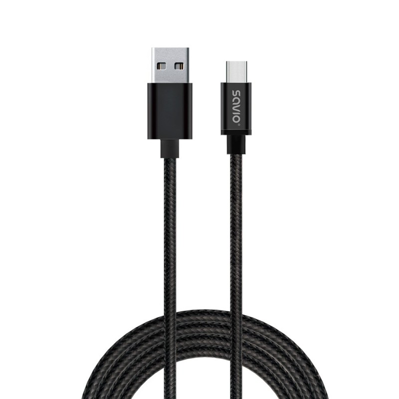 Kabel Savio Cl-129 (Usb Typu C - Usb 2.0 Typu A   2M  Kolor Czarny)