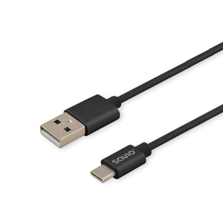 Kabel Savio Cl-129 (Usb Typu C - Usb 2.0 Typu A   2M  Kolor Czarny)