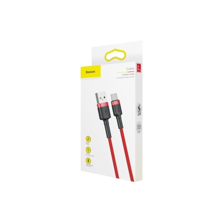 Kabel Baseus Cafule Catklf-A09 (Usb 2.0 - Usb Typu C   0,50M  Kolor Czerwony)