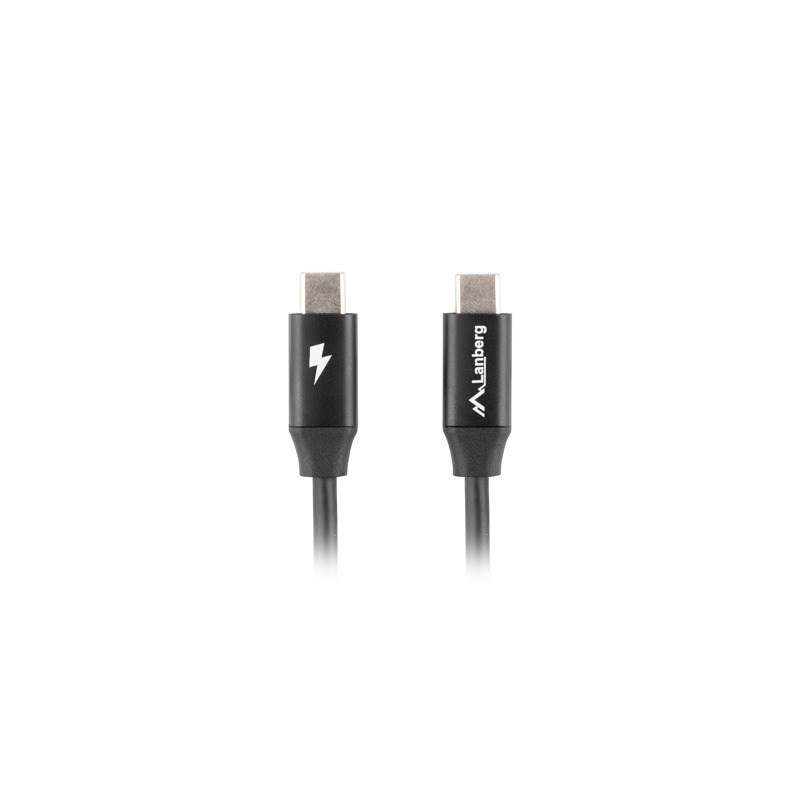 Lanberg Kabel Usb-C 2.0 M/M 1.8M Premium Qc 4.0 Power Delivery 60W Czarny Ca-Cmcm-40Cu-0018-Bk