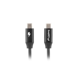 Lanberg Kabel Usb-C 2.0 M/M 1.8M Premium Qc 4.0 Power Delivery 60W Czarny Ca-Cmcm-40Cu-0018-Bk