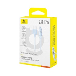 Kabel Baseus Gem Typ Usb Typ A - Lightning 2.4A 2M (Niebieski)