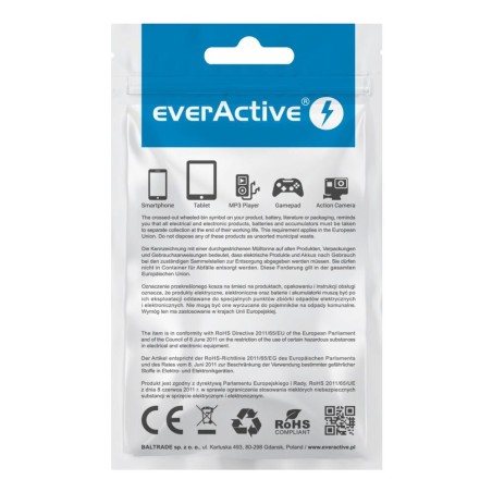 Kabel Zasilający Everactive Cbs-1Iw (Usb - Lightning   1M  Kolor Biały)