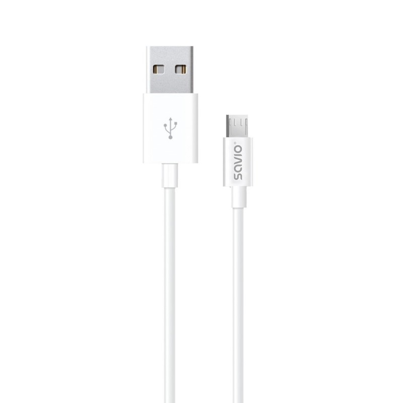 Kabel Savio Cl-124 (Micro Usb - Usb 2.0 Typu A   2M  Kolor Biały)