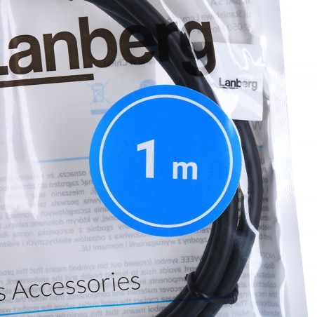 Lanberg Kabel Usb-A 3.0 M/M 1M Czarny Ca-Usba-30Cu-0010-Bk