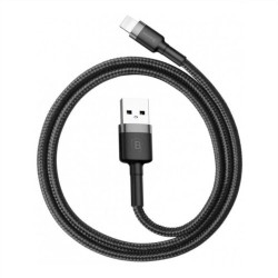 Baseus Kabel Lightning Usb 2,4A 1M Szaro-Czarny