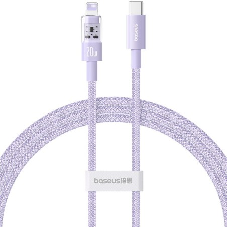 Kabel Baseus Gem Usb C-Lightning 20W 1M (Fioletowy)