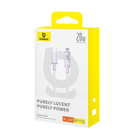 Kabel Baseus Gem Usb C-Lightning 20W 1M (Fioletowy)