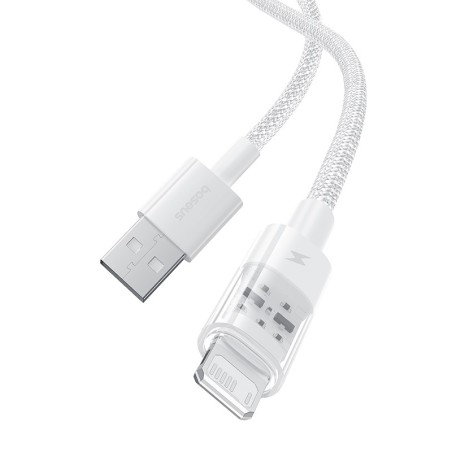 Kabel Baseus Gem Typ Usb Typ A - Lightning 2.4A 2M (Biały)