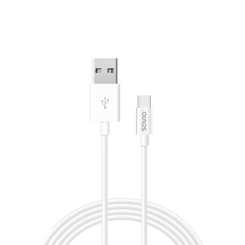 Kabel Savio Cl-125 (Usb Typu C - Usb 2.0 Typu A   1M  Kolor Biały)