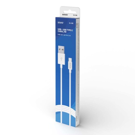 Kabel Savio Cl-125 (Usb Typu C - Usb 2.0 Typu A   1M  Kolor Biały)