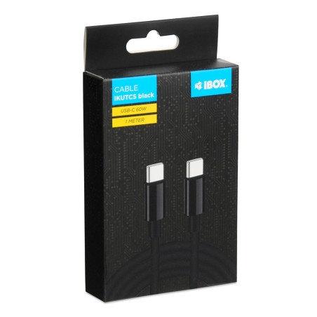 Ibox Kabel Ikutcs1B Usb-C 60W Silicon 1M Black