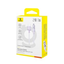 Kabel Baseus Gem 2.4A 1M (Fioletowy)