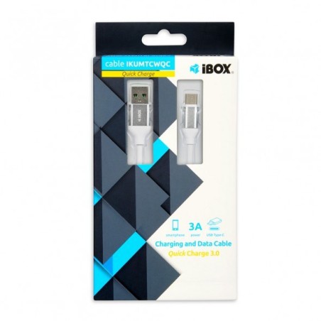 Kabel Ibox Ikumtcwqc (Usb 2.0 Typu A - Usb Typu C   1,5M  Kolor Biały)