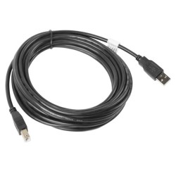 Kabel Lanberg Ca-Usba-10Cc-0050-Bk (Usb 2.0 M - Usb 2.0 Typu B M  5M  Kolor Czarny)