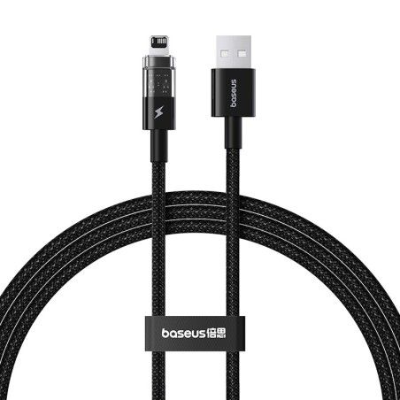 Kabel Baseus Gem Typ Usb Typ A Do Ip 2.4A 1M (Czarny)